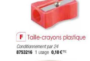 taille-crayons plastique