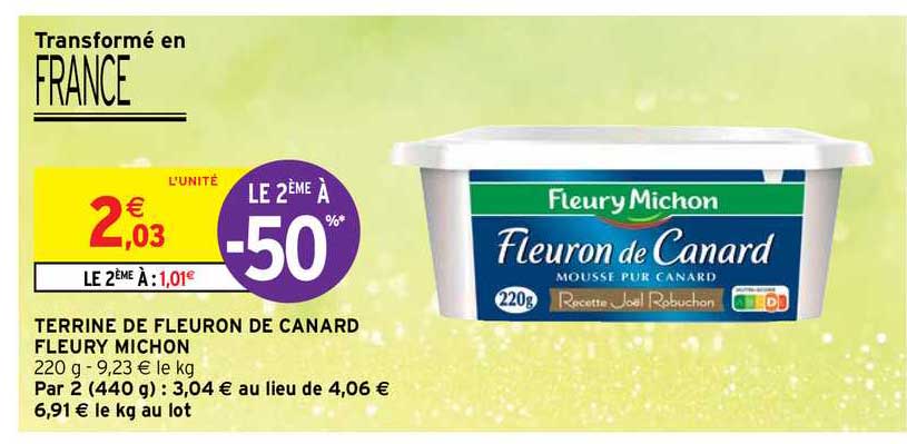 terrine de fleuron de canard fleury michon