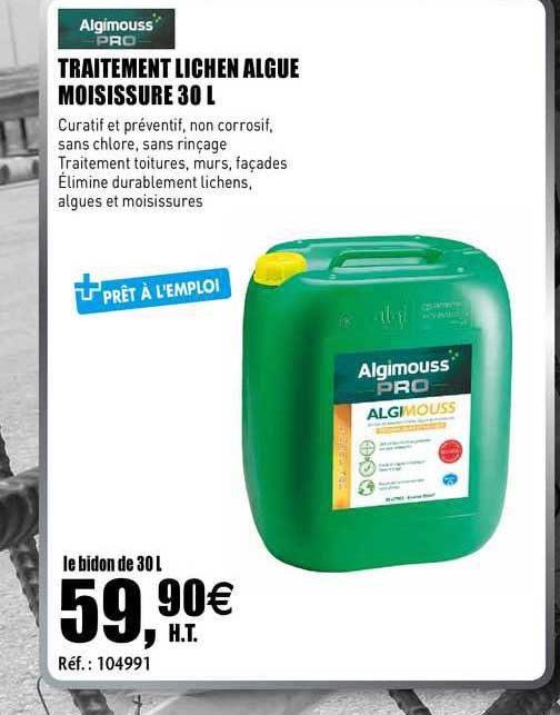 traitement lichen algue moisissure 30 l algimouss pro