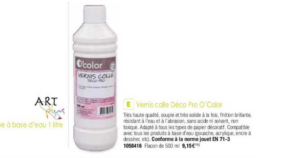 vernis colle déco pro o'color