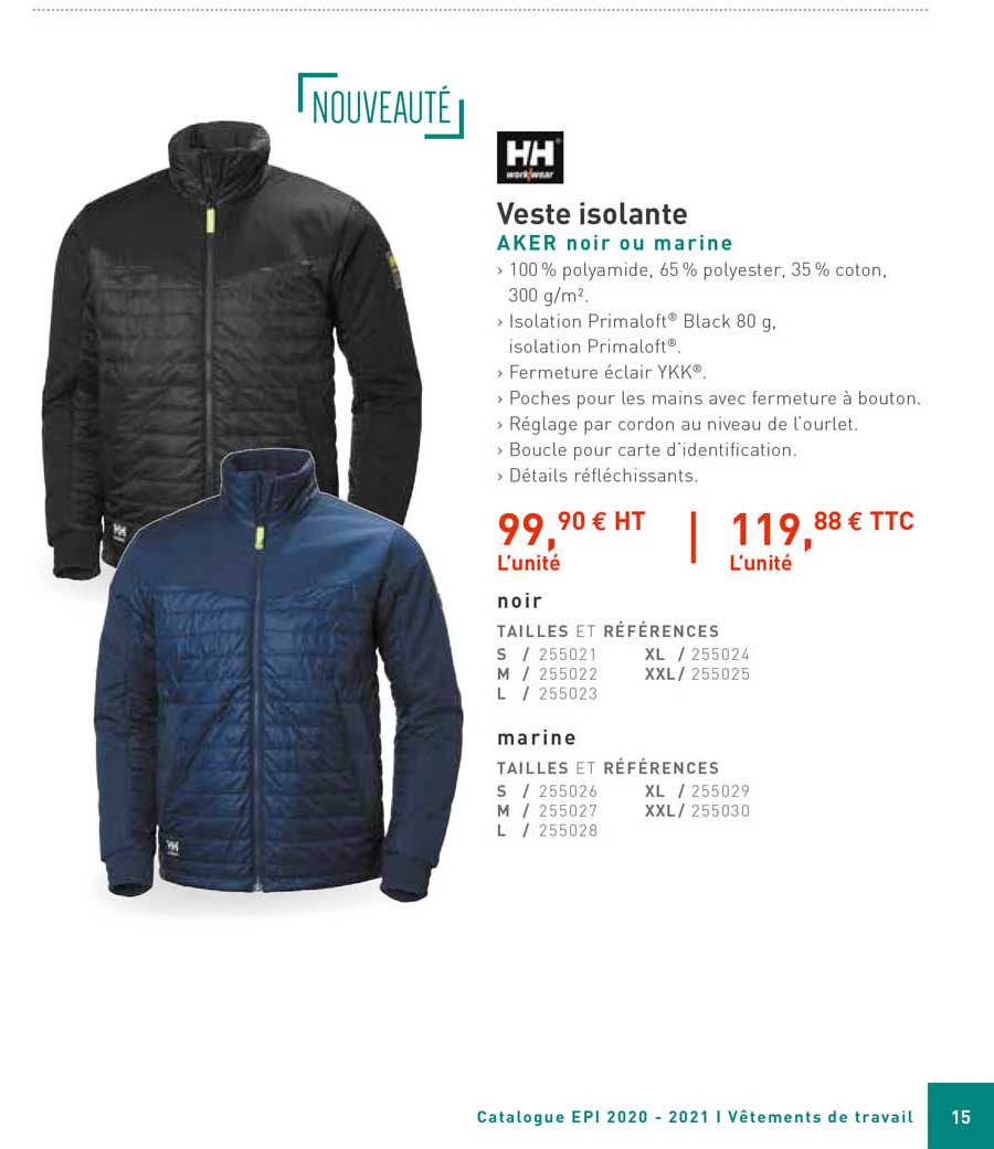 Veste Isolante Aker Noir Ou Marine