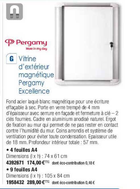 vitrine d'extérieur magnétique pergamy excellence pergamy more in my day