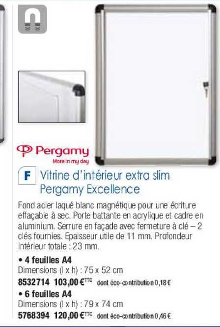 vitrine d'intérieur extra slim pergamy excellence pergamy more in my day