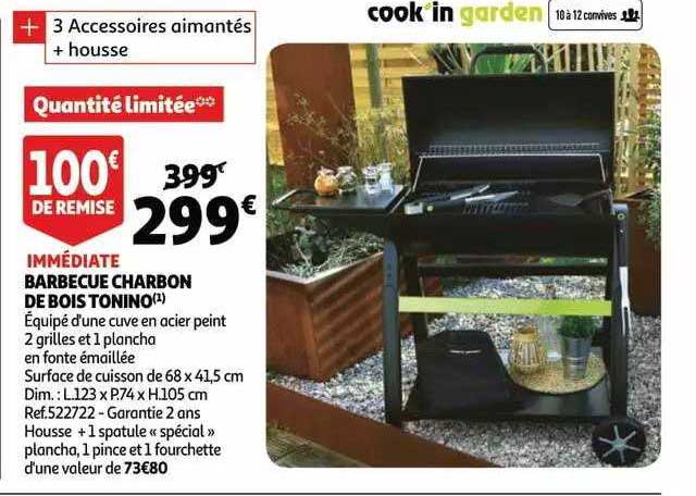 barbecue charbon de bois tonino cook'in garden