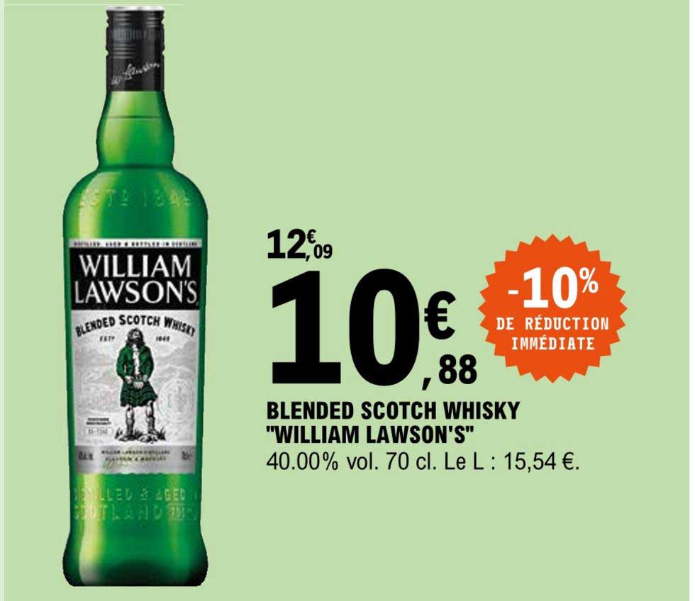 blended scotch whisky william lawson's -10% de réduction immédiate