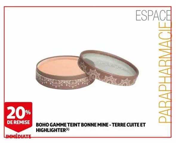 boho gamme teint bonne mine - terre cuite et highlighter 20% de remise immédiate