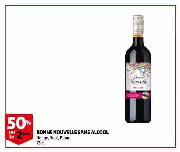 bonne nouvelle sans alcool 50% sur la 2ème
