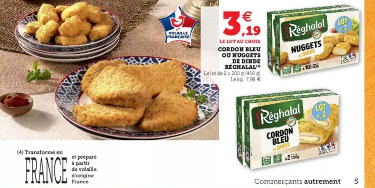 Cordon Bleu Ou Nuggets De Dinde Réghalal