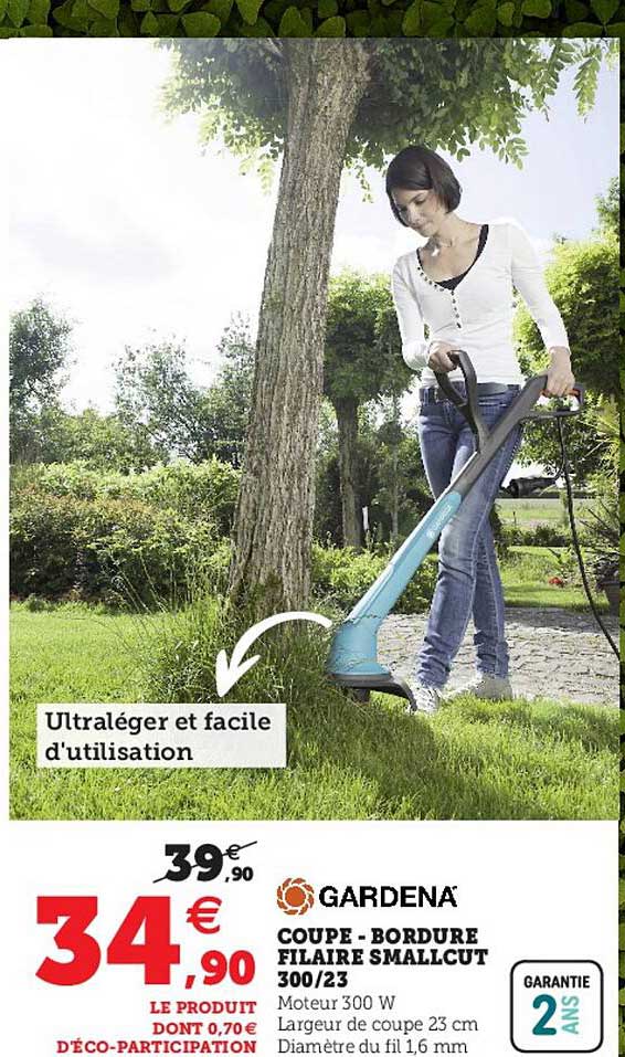 coupe-bordure filaire smallcut 300-23 gardena