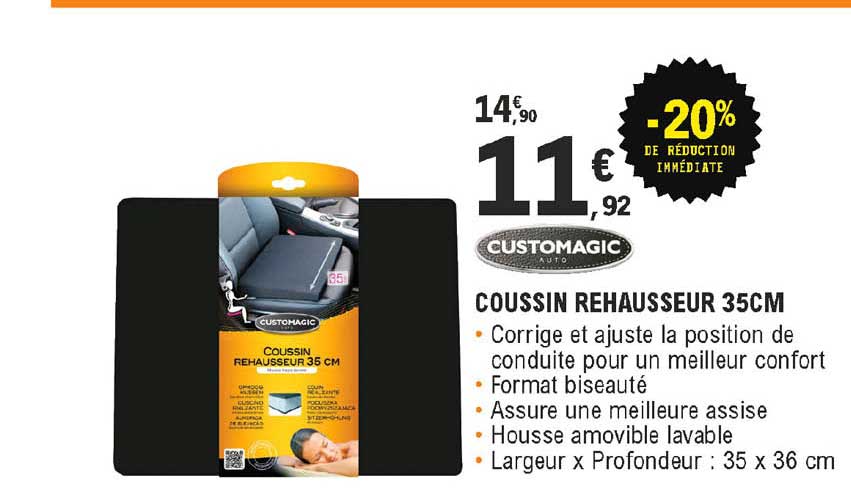 coussin rehausseur 35cm customagic -20% de réduction immédiate