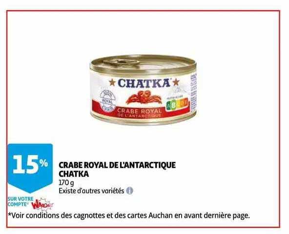 crabe royal de l'antarctique chatka