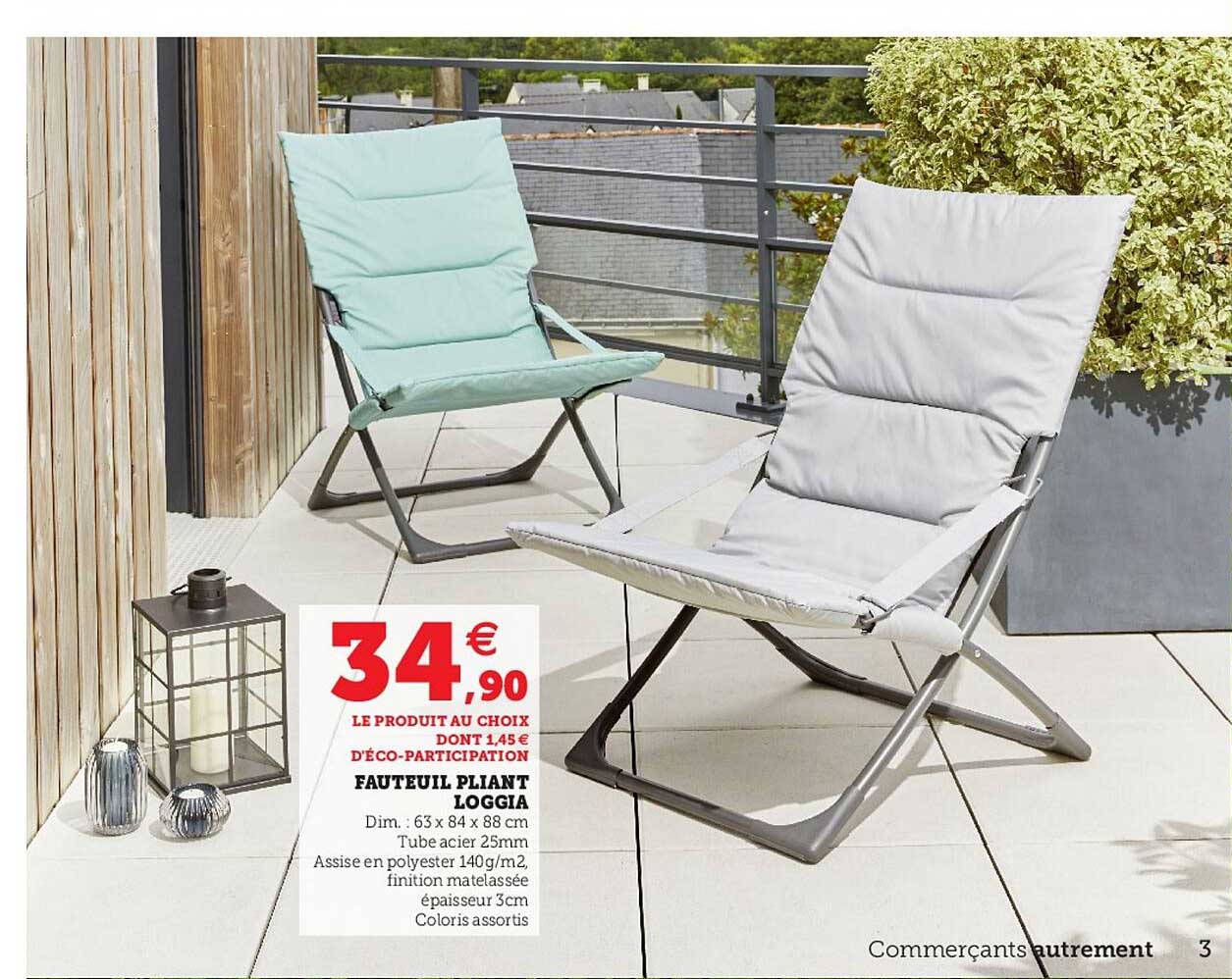 fauteuil pliant loggia