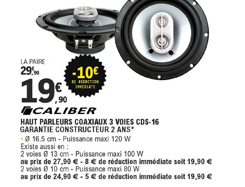 haut parleurs coaxiaux 3 voies cds-16 caliber