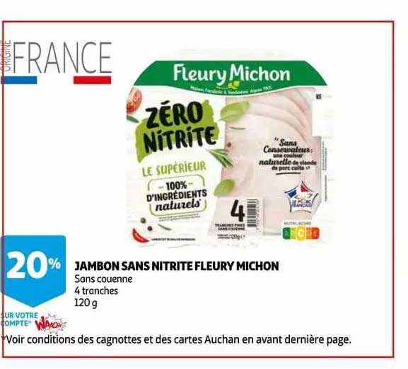 jambon sans nitrite fleury michon