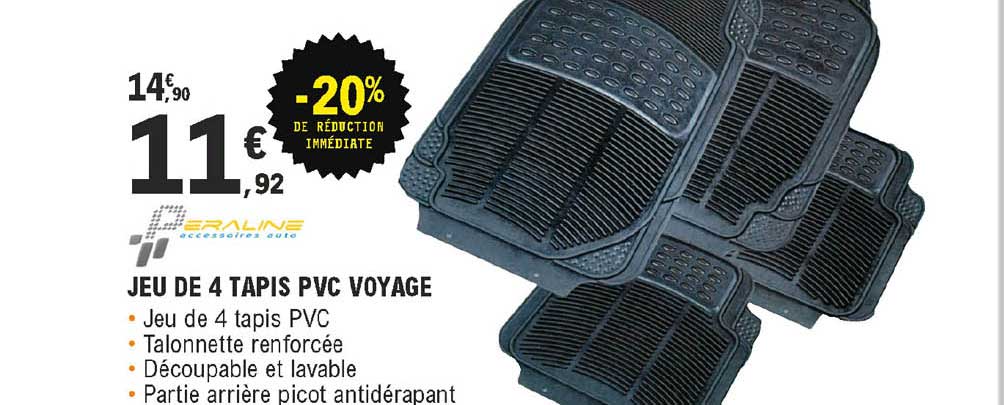 jeu de 4 tapis pvc voyage peraline -20% de réduction immédiate