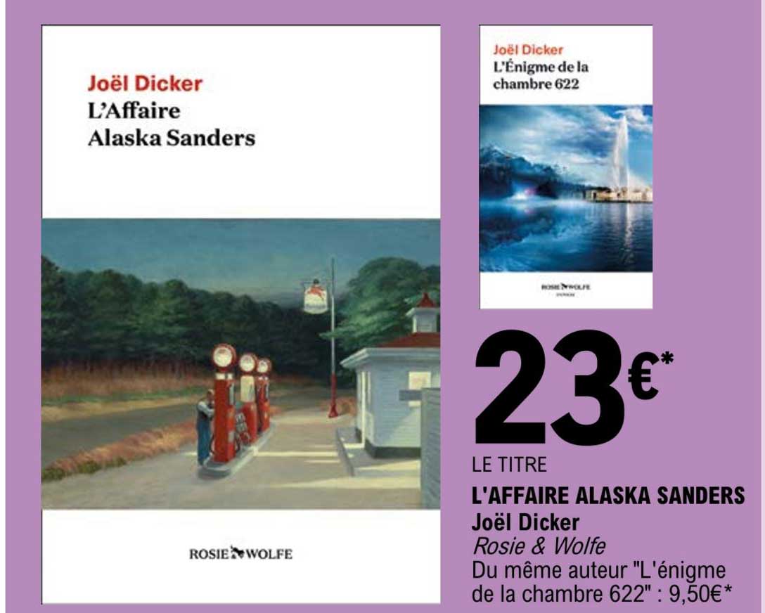 l'affaire alaska sander joël dicker