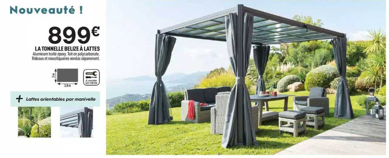 la tonnelle belize à lattes