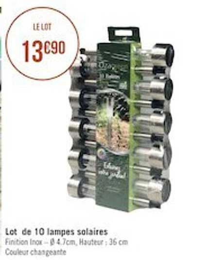 lot de 10 lampes solaires