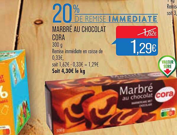 Marbré Au Chocolat Cora 20% De Remise Immédiate