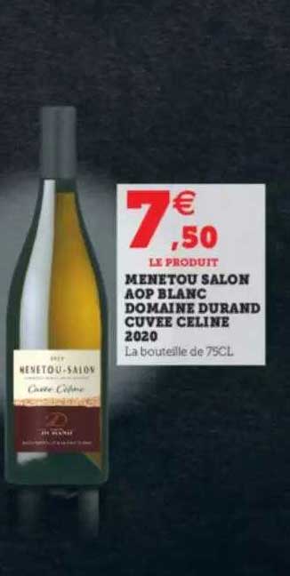 menetou salon aop blanc domaine durand cuvée celine 2020