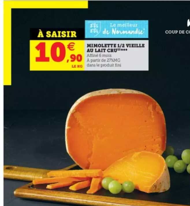 mimolette 1-2 vieille au lait cru le meilleur de normandie