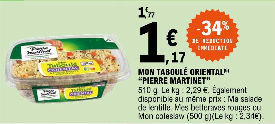 mon taboulé oriental pierre martinet -34% de réduction immédiate