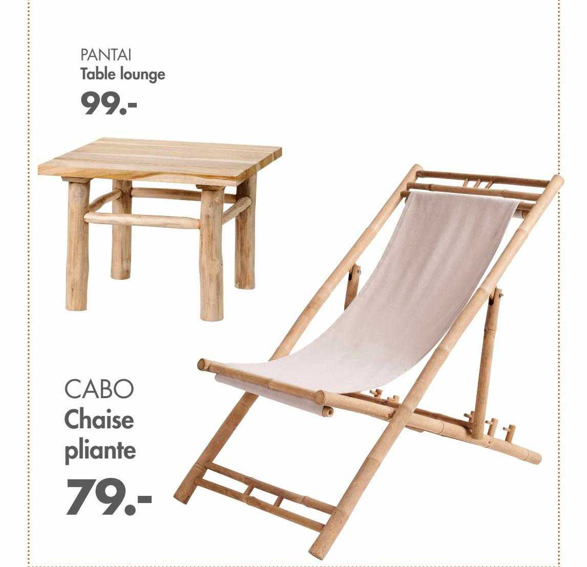 pantai table lounge cabo chaise pliante