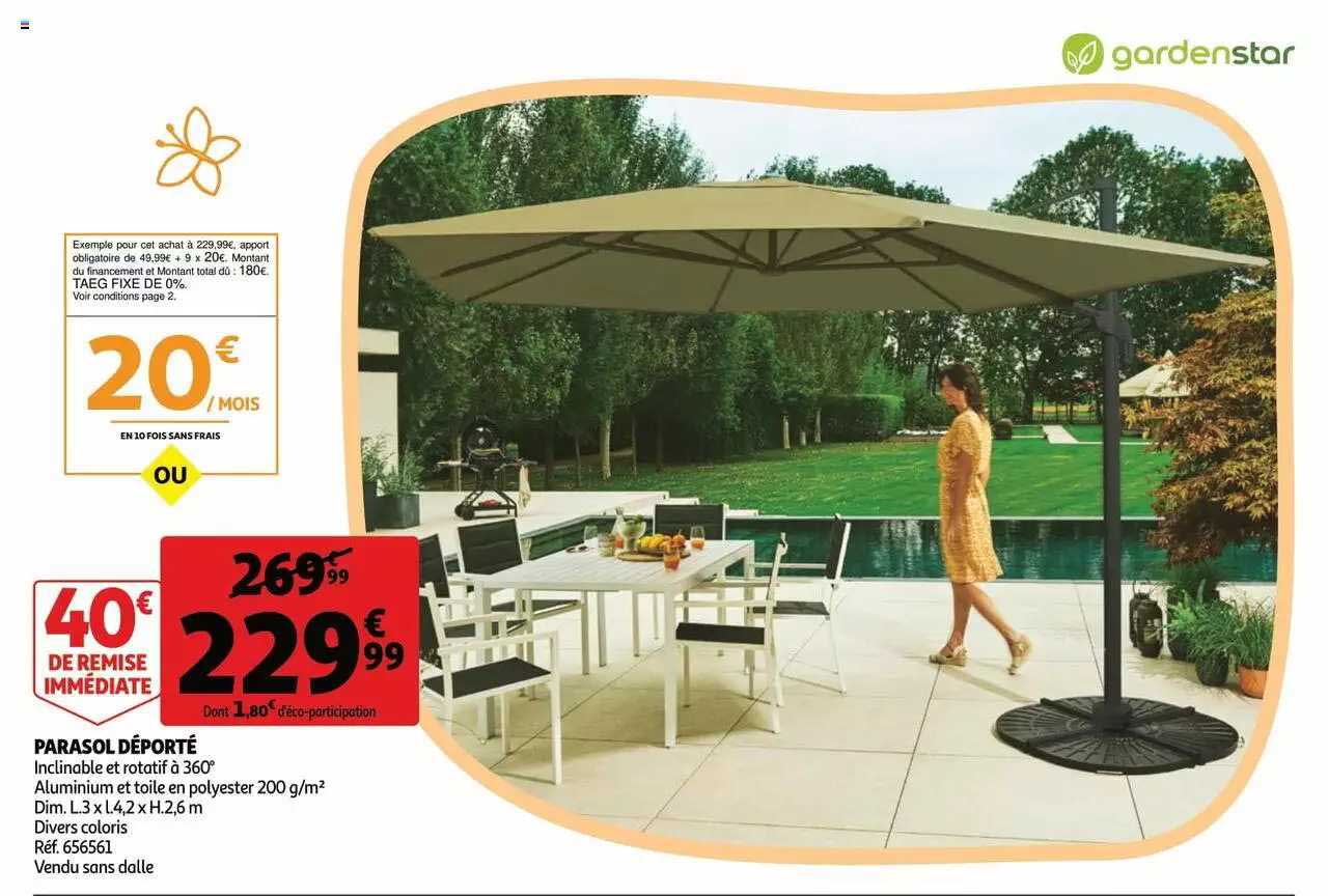 Parasol Déporté Gardenstar