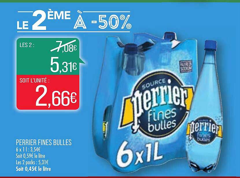Perrier Fines Bulles Le 2ème à -50%