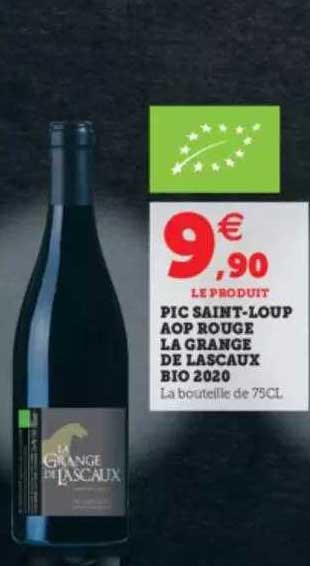 pic saint-loup aop rouge la grange de lascaux bio 2020