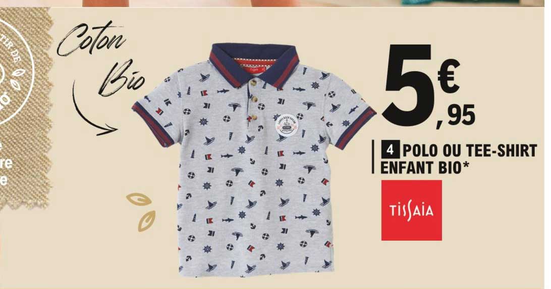 polo ou tee-shirt enfant bio tissaia