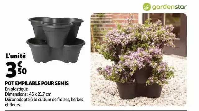 pot empilable pour semis gardenstar