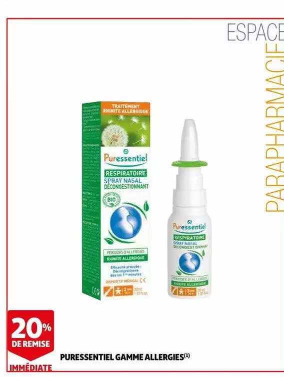 puressentiel gamme allergies 20% de remise immédiate