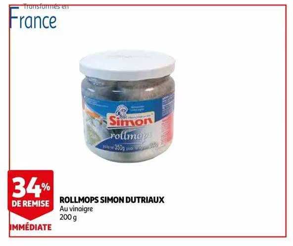 rollmops simon dutriaux 34% de remise immédiate