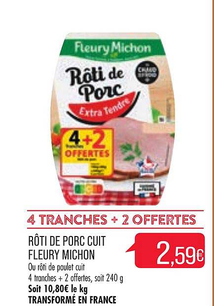 rôti de porc cuit fleury michon
