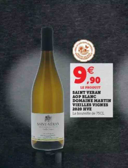 saint veran aop blanc domaine martin vieilles vignes 2020 hve