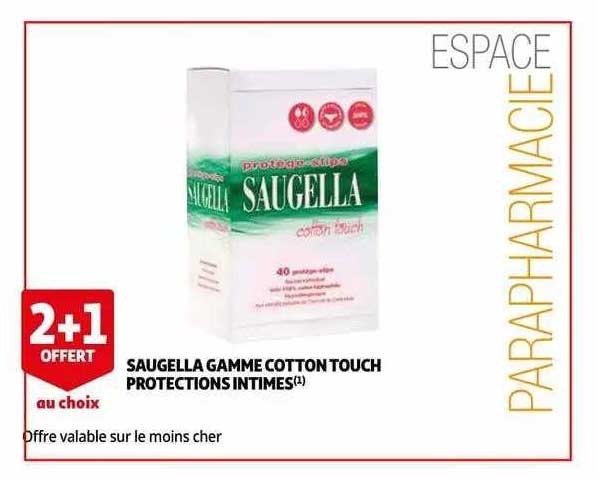 Saugella Gamme Cotton Touch Protections Intimes 2+1 Offert Au Choix