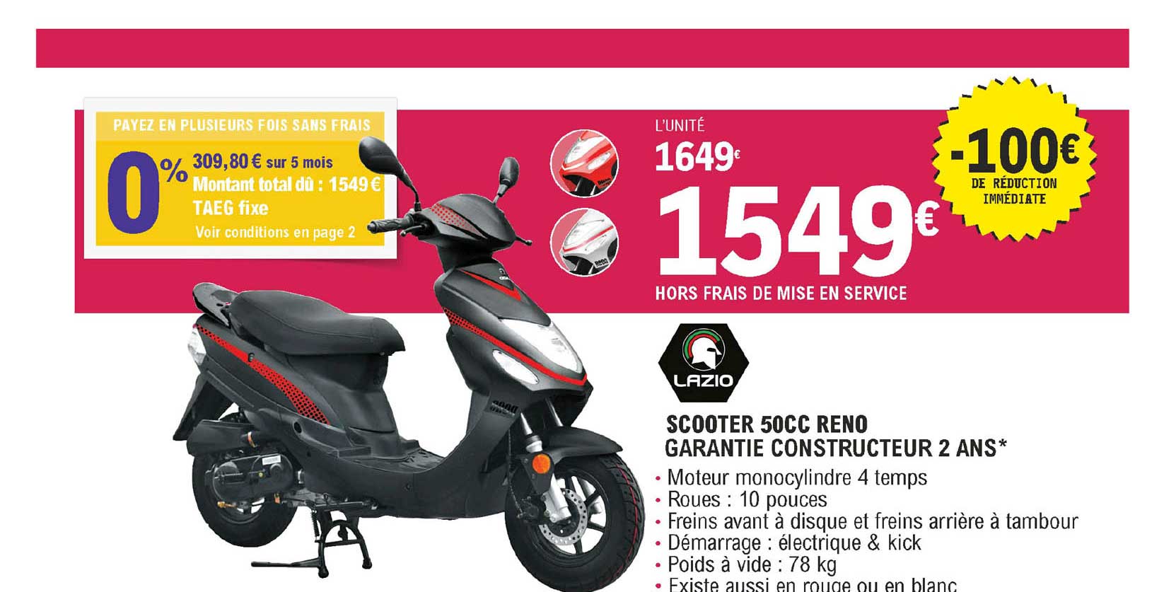 Scooter 50cc Reno Lazio