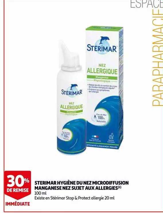 sterimar hygiène du nez microdiffusion manganese nez sujet aux allergies 30% de remise immédiate