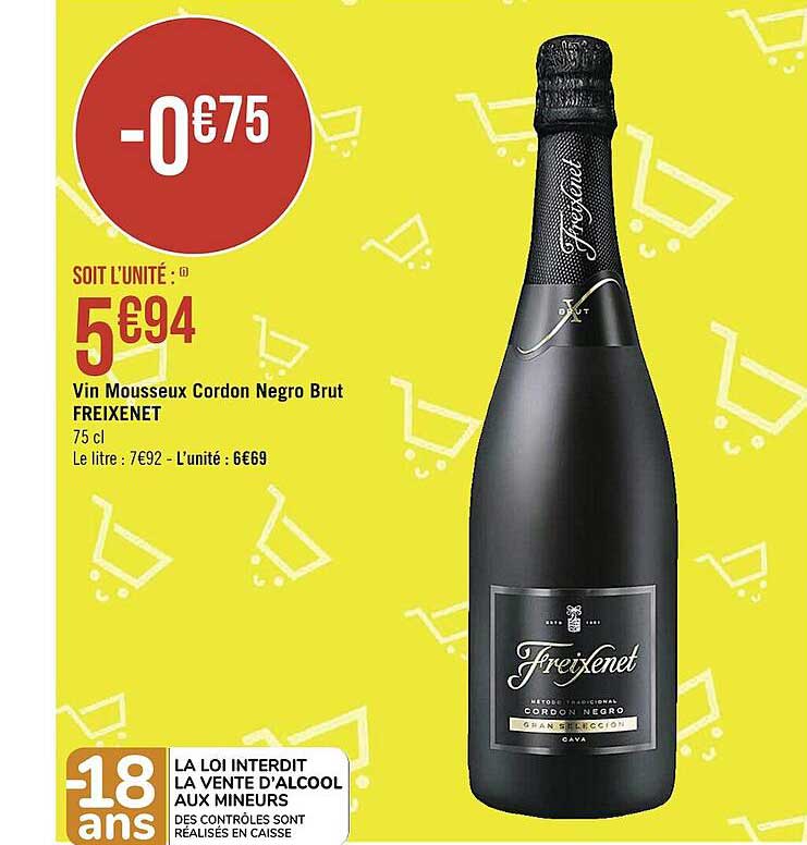 vin mousseux cordon negro brut freixenet