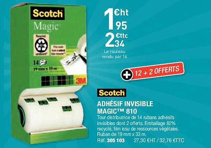 Adhésif Invisible Magic 810 Scotch
