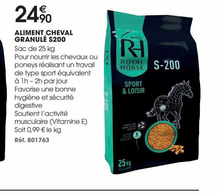 aliment cheval granulé s200 royal horse