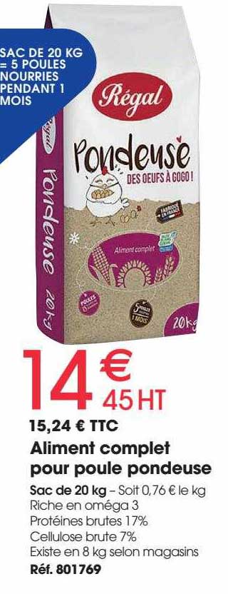 aliment complet pour poule pndeuse régal