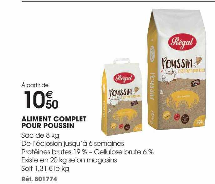 aliment complet pour poussin régal
