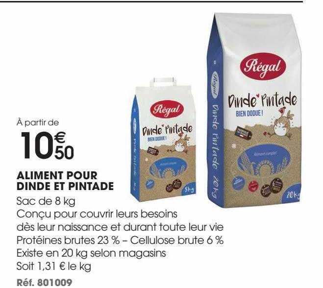 aliment pour dinde et pintade régal