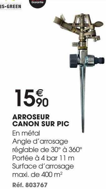 arroseur canon sur pic