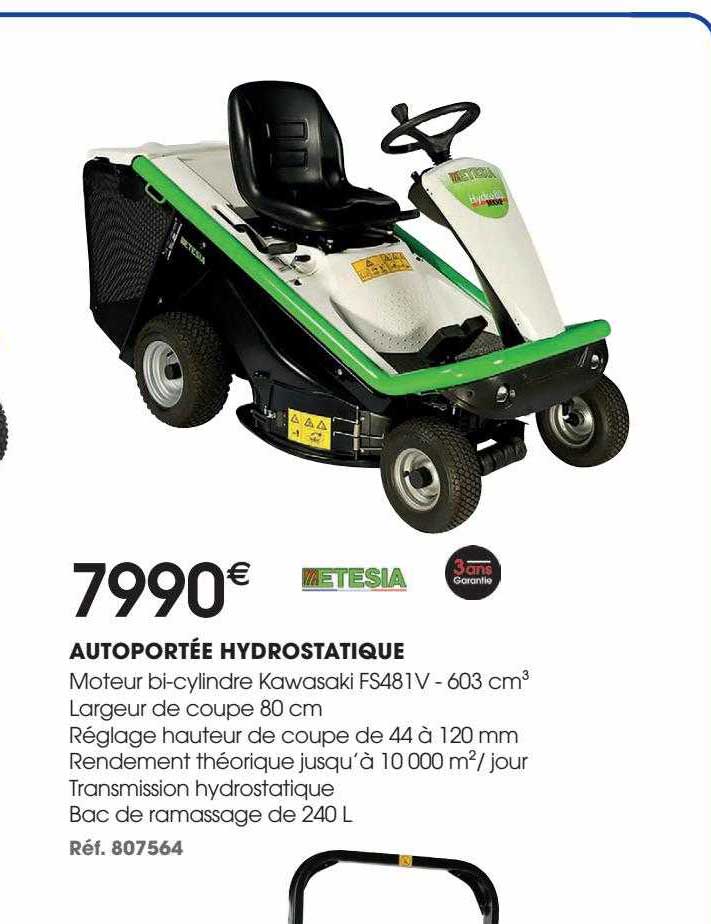 autoportée hydrostatique etesia