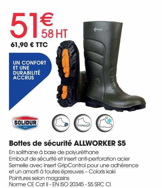 Bottes De Sécurité Allworker S5 Solidur
