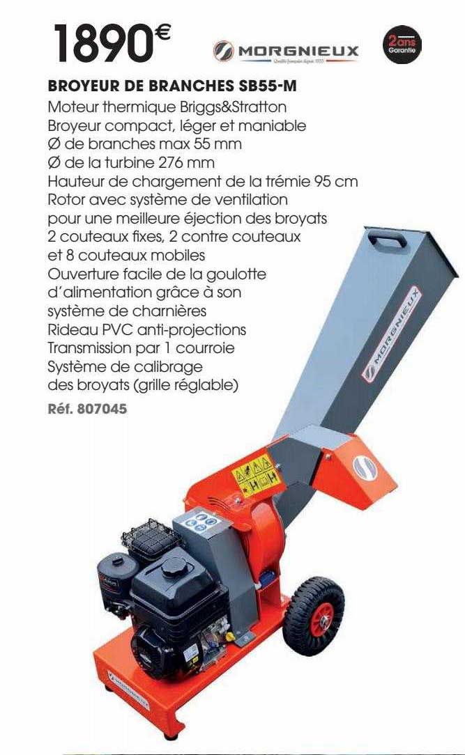 broyeur de branches morgnieux sb55-m