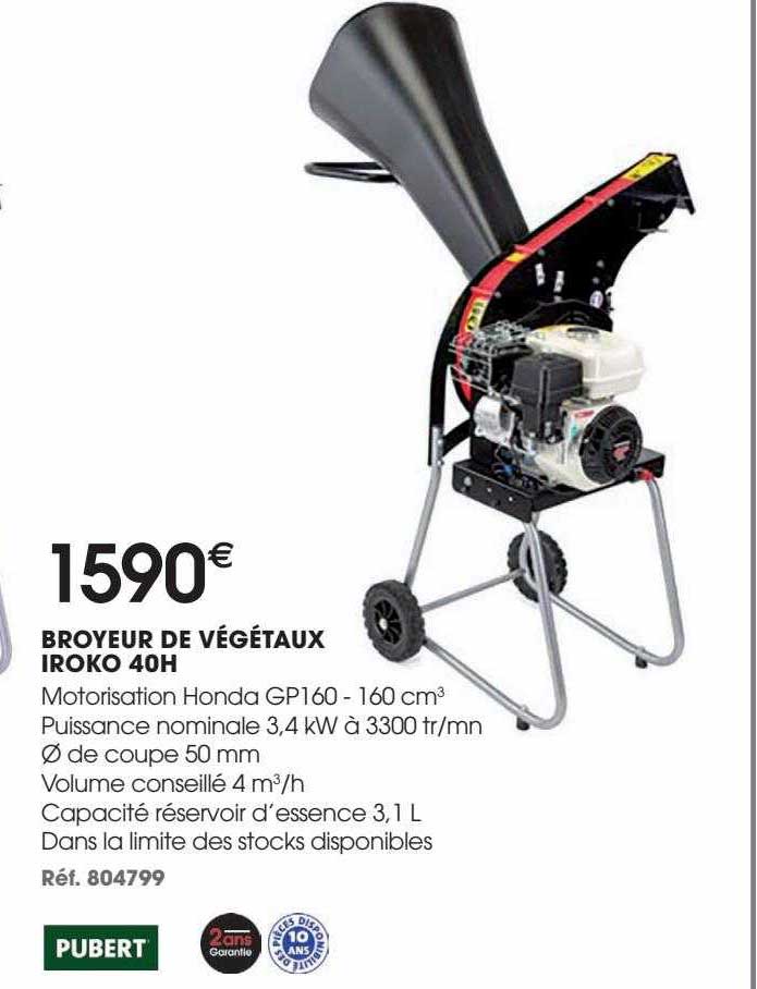broyeur de végétaux iroko 40h pubert